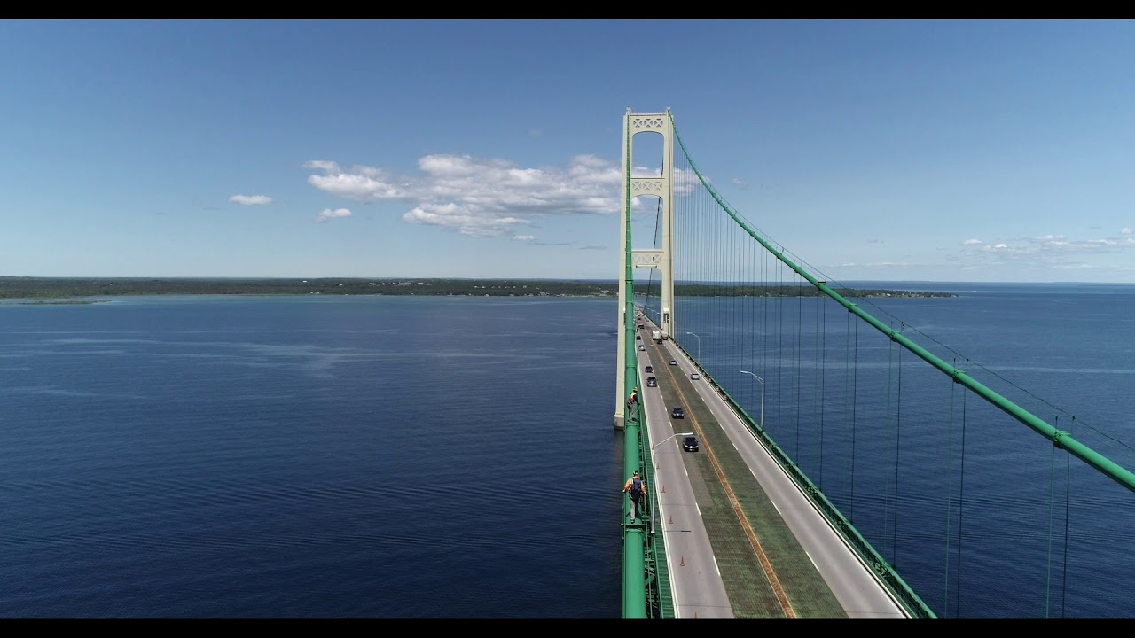 Preview image for Mackinac Bridge drone footage video
