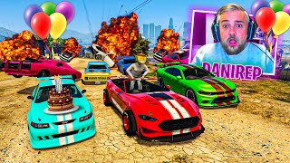 EL ÚLTIMO EXPLOTA CON COCHES ALEATORIOS! ESPECIAL MI CUMPLEAÑOS!! - GTA 5 ONLINE