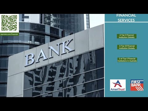 Image showing a slide from a presentation at Juniper’s Tech Field Day. There is a picture of the outside of a building that says ‘BANK’ on it and the slide says “Financial Services”