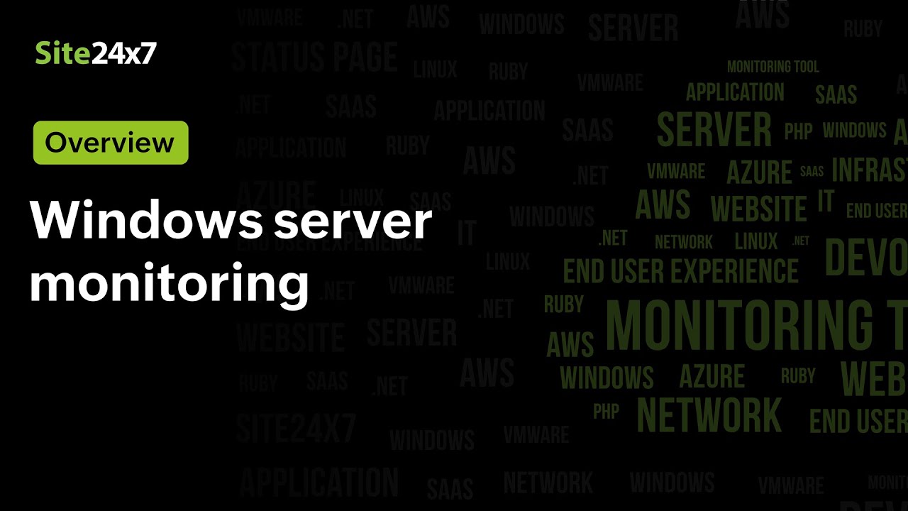 Windows Server Monitoring from the Cloud (SaaS) by Site24x7