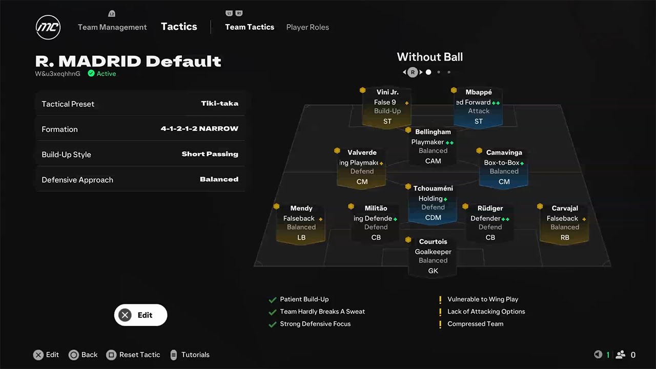 EA SPORTS FC Pitch Notes - Tactical Preset
