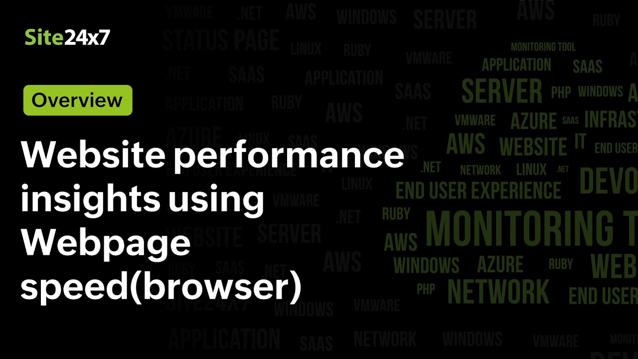 Webpage Speed Browser - Analyze your Webpage's Speed and go beyond Uptime