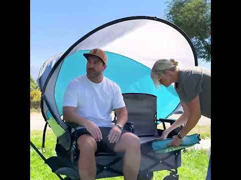 Lawn Chariot: A Spacious Relaxation Suite on Wheels That Folds Up Incredibly Thin