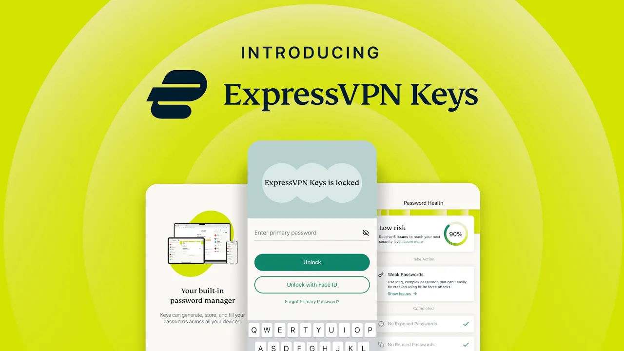 ExpressVPN Keys: ตัวจัดการรหัสผ่านที่เรียบง่ายและปลอดภัย